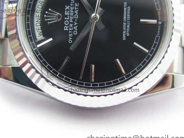 1229 Day-Date 36 SS 128239 Bp Maker Best Edition Black Dial on President Bracelet TimelessDesign 3151